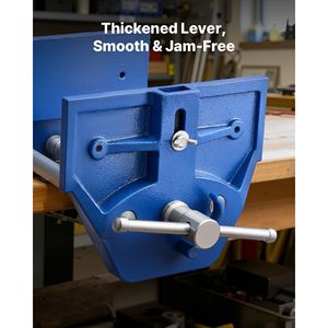 Étau de menuiserie robuste en fonte, largeur de mâchoire de 9 pouces, déverrouillage rapide, ouverture maximale de la mâchoire de 10,2 pouces, arrêt avant réglable, établi - Product Image 6