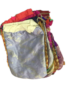 Élégant sac cadeau en tissu brocart de soie de couleurs assorties pour mariage, pochettes en organza multicolores pour événements - Product Image 5