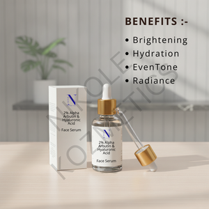 Suero Facial Ligero de 30 ml con 2% de Alfa Arbutina y Ácido Hialurónico para Iluminar, Hidratar, Cuidar las Manchas Oscuras y el Tono de Piel, Marca Privada - Product Image 3