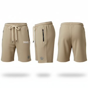 Men's Navy Blue Drawstring Bermuda <b>Shorts</b> With <b>Zip</b> <b>Pockets</b> And Logo Casual Sport Wear - Product Image 6