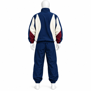 Ensemble survêtement coupe-vent pour homme en tissu tricoté polyester respirant et léger, style streetwear, avec logo frontal – Vente en gros - Product Image 3