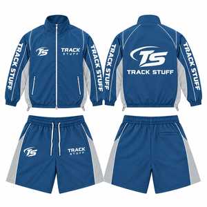 Track <b>Stuff</b> Solid <b>Vintage</b> Autumn Reversible Unisex Two-Piece 100% Polyester Quick Dry Lightweight Casual Drawstring Tracksuit - Product Image 4