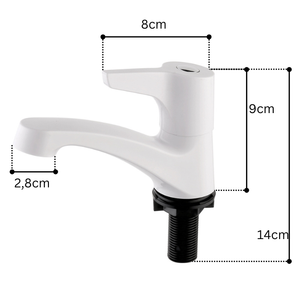Wholesale Basin Faucet White ABS Single Cold <b>Plastic</b> Thread Bathroom Washroom Rustproof <b>Tap</b> Lavabo Faucet KSLA-10CN KSN VietNam - Product Image 2