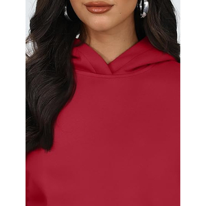 Conjunto Deportivo de 2 Piezas para Mujer, Sudadera Holgada con Capucha y Pantalones Anchos de Felpa y Spandex - Product Image 6