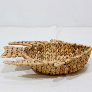 Handwoven Water Hyacinth Fish-Shaped Durable Eco-Friendly Multifunction 2-Layer <b>Storage</b> <b>Tray</b> for Kitchen & Bathroom - Product Image 6