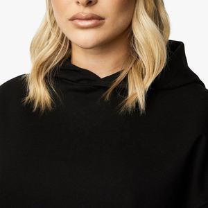 Sudadera con capucha extragrande de algodón 100% personalizada, transpirable, con cremallera, estilo urbano para mujer en invierno - Product Image 3