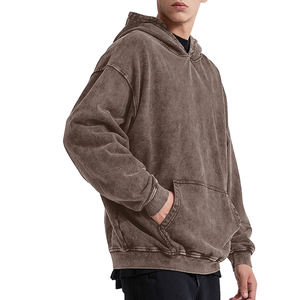 Nouveautés : sweats à capuche pour hommes effet délavé, prix de gros pour adultes / Nouveau style streetwear : sweats à capuche pour hommes effet délavé - Product Image 3