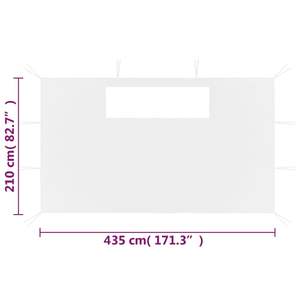 Parois latérales blanches pour gazebo en 2 parties avec fenêtres, accessoires de tente en tissu Oxford, utilisation extérieure estivale - Product Image 5