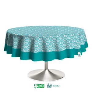 Cotton Floral Woven Modern Printed Round <b>Table</b> <b>Cover</b> Soft Fabric Waterproof Oilproof for Dining <b>Table</b> Kitchen Home Decor - Product Image 2