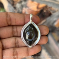 Nouveauté : Pendentif de fête religieux en argent sterling 925 massif plaqué or, avec moissanite et Œil de Shiva naturel, collection Perfections Bijoux