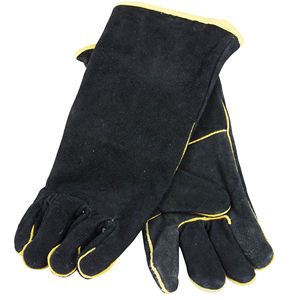 ถุงมือเชื่อม PK Black & Gold คุณภาพสูง เกรด A_B ผลิตจาก PU เสริมความแข็งแรงบริเวณฝ่ามือ กันลื่น หนา 10 มิล ขนาด 10 นิ้ว ปราศจากน้ำยาง - Product Image 1
