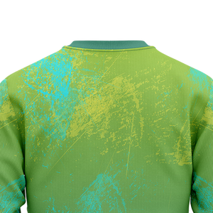 เสื้อสเวตเชิ้ตคอกลมลายกราฟิกเบสบอลสีเขียวสำหรับผู้ชาย พิมพ์ลายสาดสี โลโก้สั่งทำได้ เสื้อพูลโอเวอร์สำหรับฝึกซ้อมทีม เสื้อกันหนาวสำหรับฤดูหนาว ขายส่ง - Product Image 5