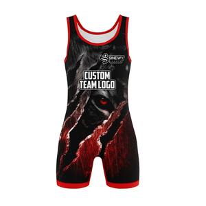 100% Spandex Wrestling Suit One Piece Tops Personalizar Wrestling Singlet Hombres Wrestling Uniform - Product Image 1