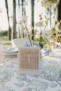 Números de Mesa de Boda Minimalistas Hechos a Mano con Caña, Marco Decorativo de Madera, Letreros Únicos de Rafia para Asientos, Suministros de Decoración para Fiestas - Product Image 2