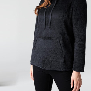 Women <b>Teddy</b> Fleece <b>Hoodie</b> Oversized Winter Warm Sherpa Pullover <b>Hoodie</b> Casual Streetwear Custom Logo Wholesale Factory - Product Image 4
