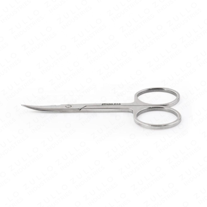 Ciseaux professionnels en acier inoxydable argenté à lame droite et pointe affûtée pour sourcils et ongles – Outil de beauté – Vente en gros - Product Image 2