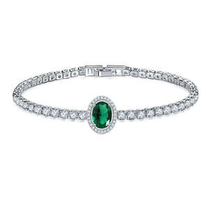 RAMDUT IMPEX Unisex 925 Silver <b>Rose</b> Gold/Silver Plated Tennis Bracelet Brilliant Cut Moissanite Channel Setting Trendy Wedding - Product Image 2