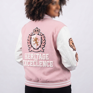 Women 100% Wool <b>Leather</b> Sleeve Varsity <b>Jackets</b> Button Down Embroidery Patches Varsity <b>Jacket</b> Ladies <b>Winter</b> Baseball Varsity Coat - Product Image 2