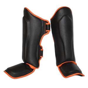 Protections de tibias MMA Muay Thai Kickboxing en cuir PU léger et écologique pour l'entraînement - Product Image 6
