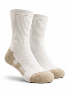 White Crew Woven Eco-Friendly Breathable Anti-Slip Sports <b>Socks</b> Custom Logo <b>Black</b> Stripe Running Basketball Soccer Football - Product Image 1
