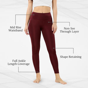 Leggings de Yoga para Mujer con Abertura para el Pulgar, Cintura Alta, Control de Abdomen, Elásticos, Transpirables, Sin Costuras, Largos - Product Image 3