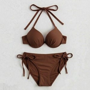 Ensemble de maillots de bain brésiliens personnalisés, bikinis et vêtements de plage, maillot de bain pour femmes, vêtements de plage pour filles, bikini triangle - Product Image 5