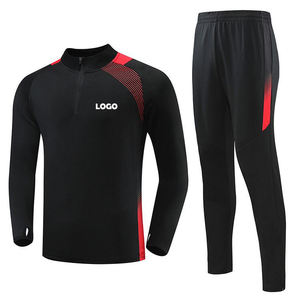 New Design Custom Blank Quick Dry Breathable Lightweight <b>Long</b> <b>Sleeve</b> Sports Running Suit Polyester Football <b>Training</b> Tracksuit - Product Image 1