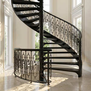 Escalera de Caracol de Hierro Fundido Khang Hung Phat con Barandillas Ornamentadas, Diseño Europeo Moderno, Resistente al Óxido, Antirrobo, para Uso en Apartamentos, DIY - Product Image 4