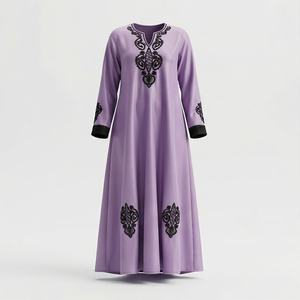 อาบายะห์ผู้หญิงคุณภาพสูงสไตล์ใหม่ ผู้ผลิตเสื้อผ้าอิสลามมืออาชีพ แห้งเร็ว ระบายอากาศได้ดี แขนยาว รับสั่งทำ - Product Image 1