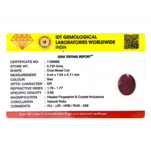 Certified Natural Ruby 3.6 Carat Oval Cut Loose Gemstone for Fine Jewelry - Product Image 4