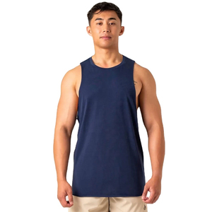 Nouveau débardeur décontracté pour homme en maille de haute qualité, polyester/coton, respirant, coupe ajustée, col rond, été, fitness, prix abordable, OEM - Product Image 5