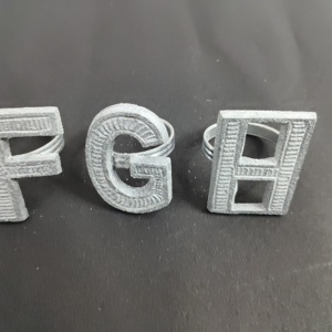 Anillo de Servilleta de Lujo con Letra Inicial E F G H, Soporte de Servilleta de Metal de Aluminio de una Sola Pieza para Decoración de Mesa de Banquete de Hotel - Product Image 3