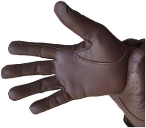 Gants d'équitation pour femmes 100% cuir véritable Marron, Beige, TAN et Noir - Product Image 2