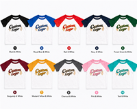 Camiseta Corta Y2K para Mujer, Estilo Raglan, 100% Algodón, Logotipo Personalizado, Manga Corta, Ajustada, Bonita, Venta al por Mayor OEM