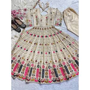 Conjunto de traje de fiesta para mujer elegante vestido con bordado de secuencia - Product Image 2