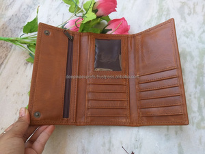 Cartera de piel de vaca para hombre y mujer, monedero de piel sintética con múltiples usos, marrón oscuro - Product Image 5