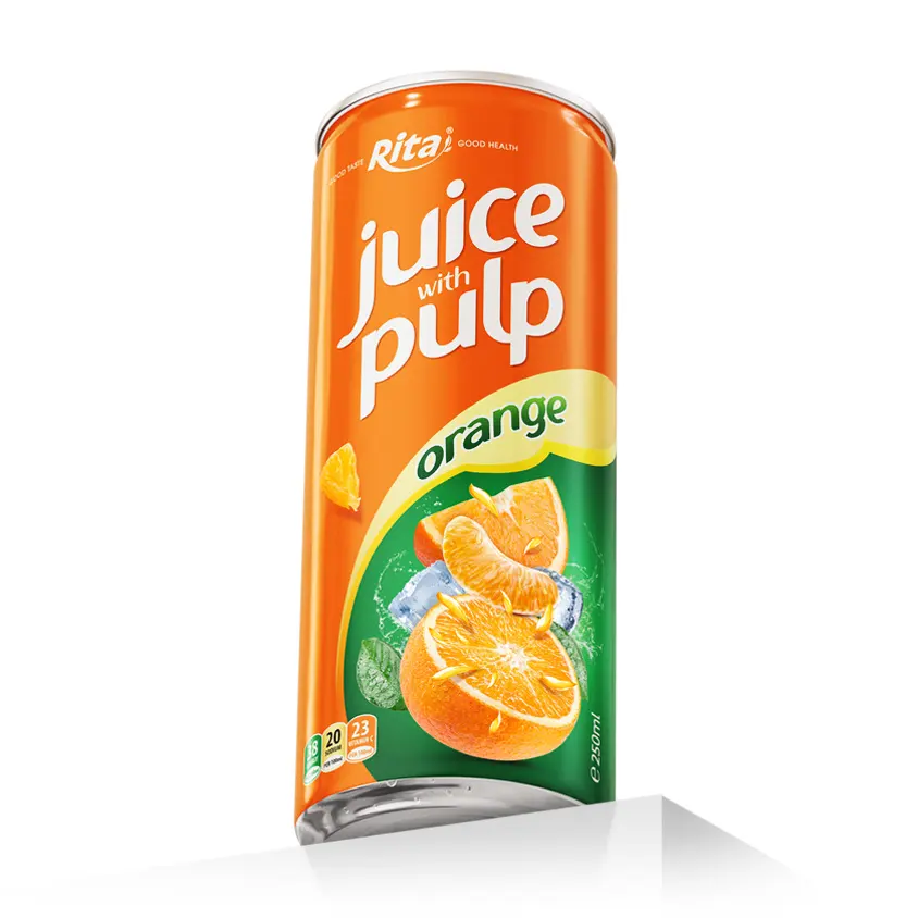 Échantillon gratuit fabricant de boissons saines boisson de jus de Fruit 250 ml jus d'orange