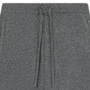 Pantalon de jogging tricoté coupe baril, couleur anthracite, taille élastique, en maille, décontracté, pour homme et femme, coupe confortable, style urbain moderne - Product Image 3