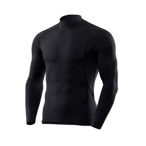 <b>Mens</b> Cross Training <b>Compression</b> <b>Shirt</b> High Neck Long Sleeve Functional Fitness Activewear Stretch Performance Top Custom - Product Image 3