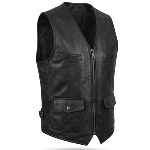 Veste en cuir de vache véritable, taille personnalisée, marron noir, homme, 100% cuir véritable, résistante à l'abrasion, printemps été, unisexe - Product Image 5