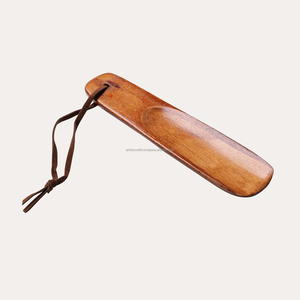 ฮอร์นรองเท้าไม้แบบเรียบง่ายงานทำมือพร้อมเม็ดไม้ธรรมชาติและขอบเรียบ - Product Image 3