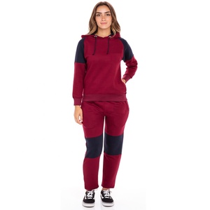 Conjuntos de entrenamiento de chándal de mujer personalizados Chaqueta con capucha y cremallera para mujer Pantalones de chándal acampanados Conjunto de 2 piezas Chándales para mujer - Product Image 2