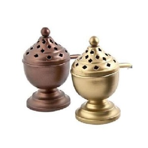 Quemador de Incienso Tradicional de Latón con Tapa, Calidad Premium, Modelo AGM-0071-F de AG Metal Exports, Incienso Indio 100% Natural para Templo y Hogar - Product Image 3