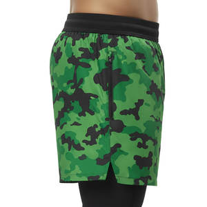 Shorts de sport pour homme OEM, décontractés, couleur unie, 2 en 1, avec poches intérieures à la taille, pour musculation, course à pied et gym. - Product Image 4