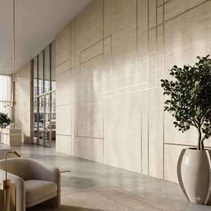Small Travertine Flexible Tiles <b>Wall</b> Panel Slate Curve Tile - Product Image 4