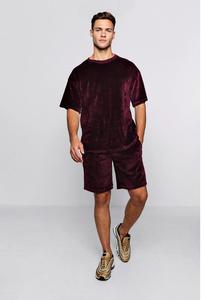 Ensemble de t-shirts de sport brodés de haute qualité en velours violet 100 % laine respirant pour homme et femme RABUSH SPORTS - Product Image 5