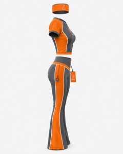Conjunto Deportivo de Verano para Mujer de 3 Piezas con Leggings y Diadema para Ejercicio, Fitness y Yoga - Ajuste Elástico Seguro - Product Image 4
