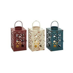 White and Gold Metal <b>Lanterns</b> with Cutout Patterns Glass for Home Decoration Handmade Candle <b>Lanterns</b> On Sale - Product Image 3