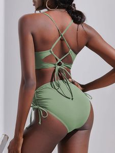Elegante Traje de Baño de Una Pieza con Capa, Traje de Baño Bohemio para Niñas, Conjunto de 2 Piezas con Cristales, para la Playa - Product Image 2