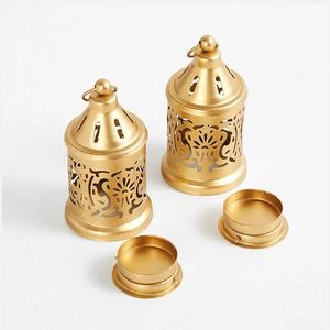 Faroles con diseño de recortes intrincados para decoración del hogar, portavelas de metal duradero para colgar en la pared - Product Image 6